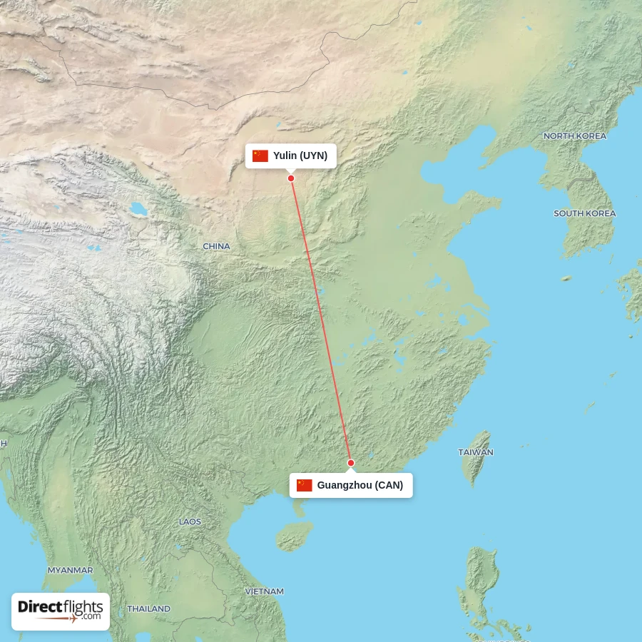 UYN - CAN route map