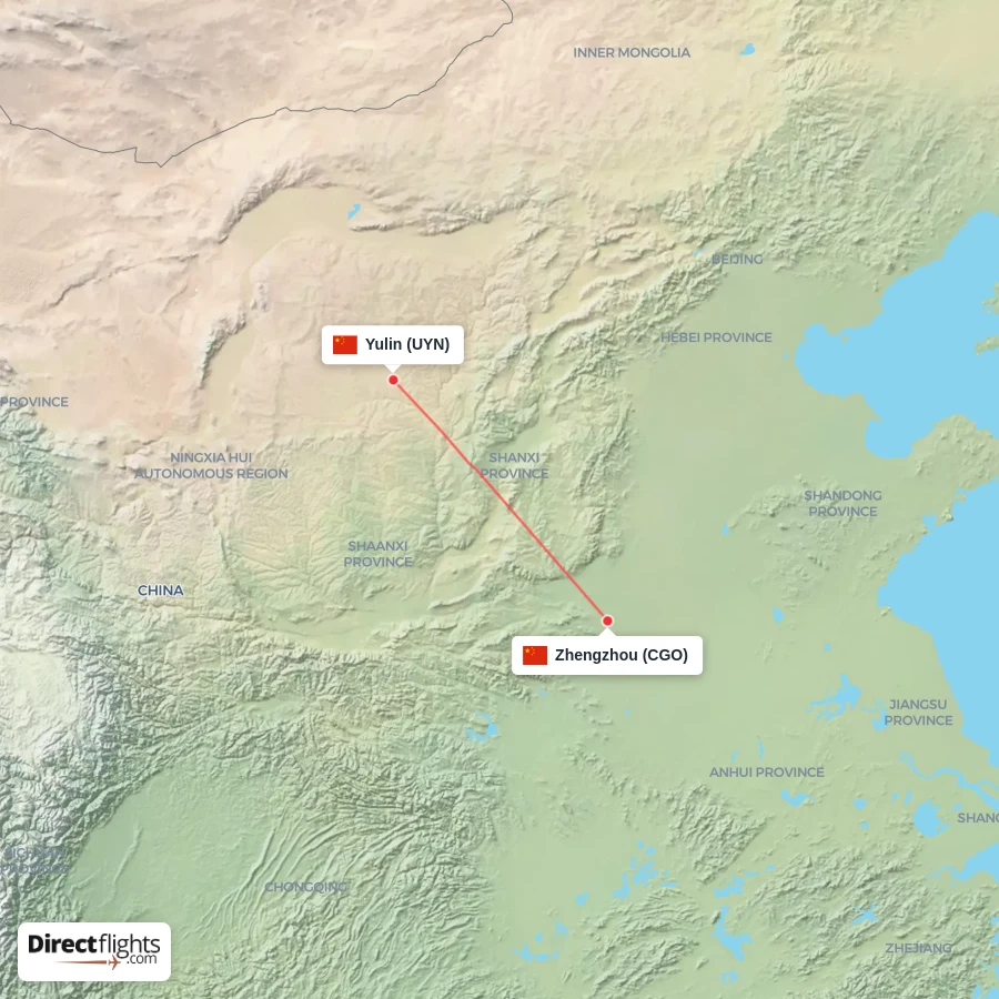 UYN - CGO route map