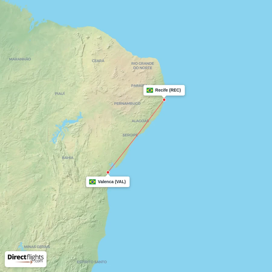 VAL - REC route map