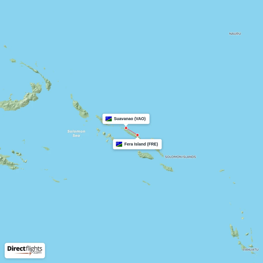 VAO - FRE route map