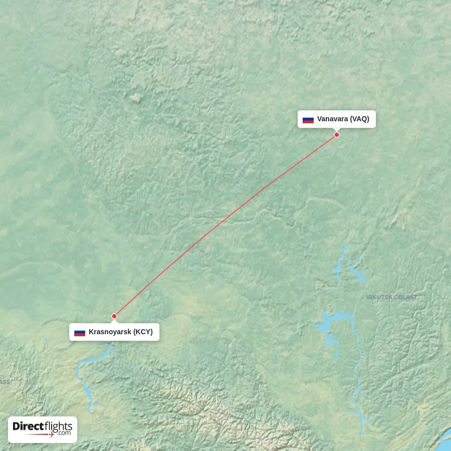 VAQ - KCY route map