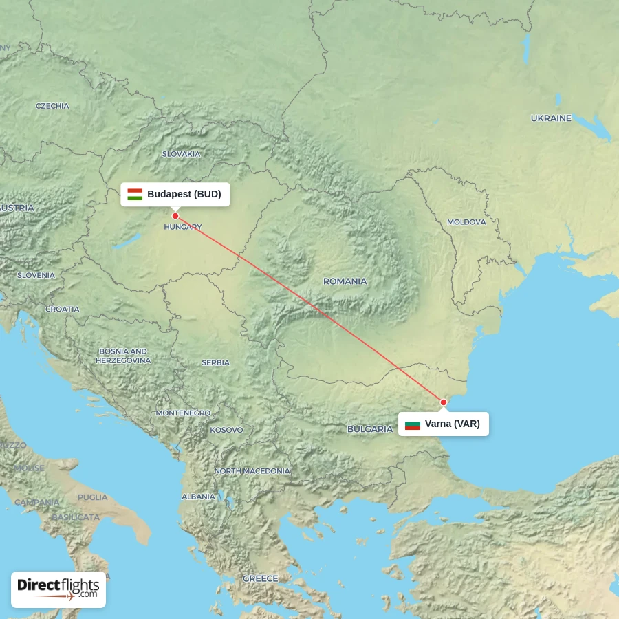 VAR - BUD route map