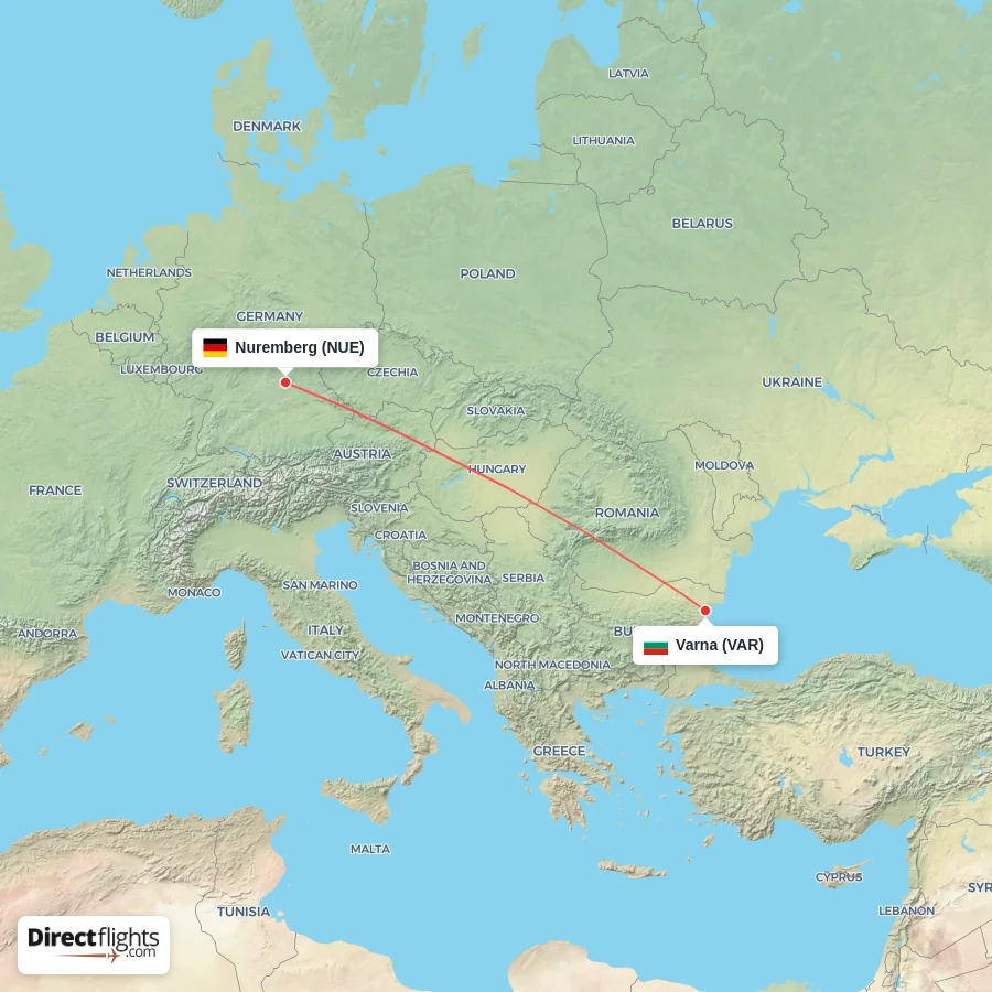 VAR - NUE route map