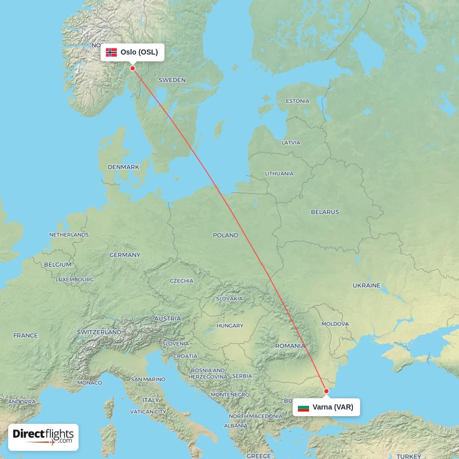 VAR - OSL route map