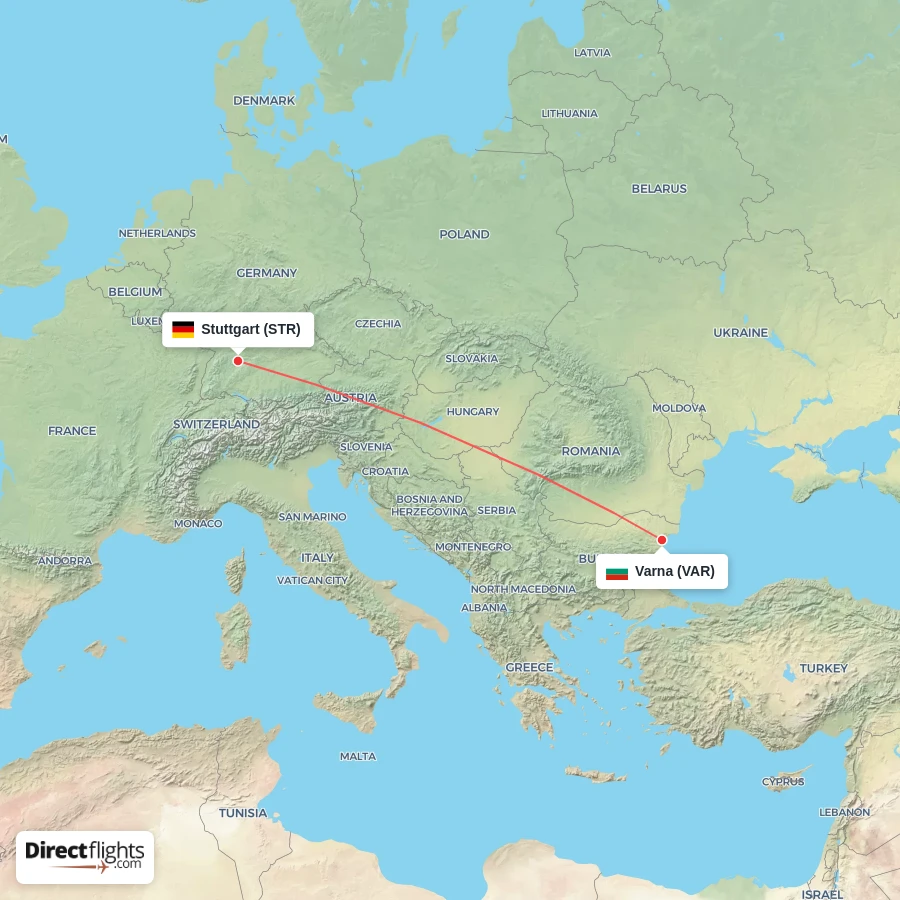 VAR - STR route map
