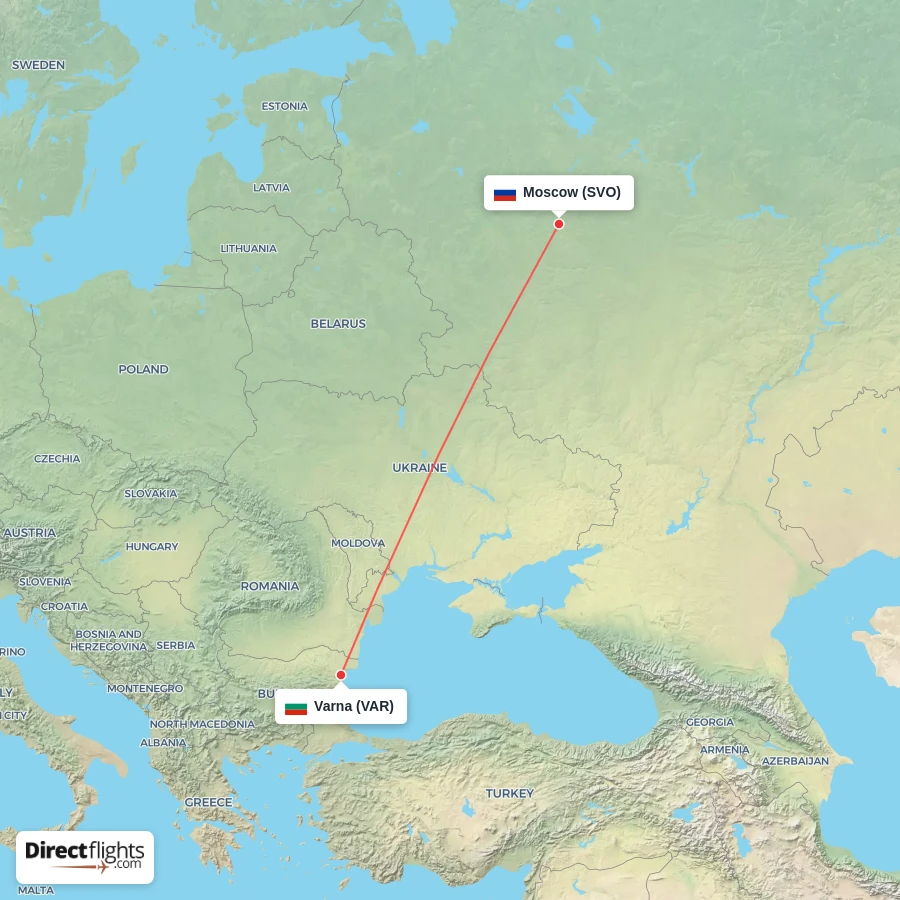 VAR - SVO route map