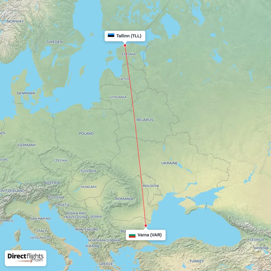 VAR - TLL route map