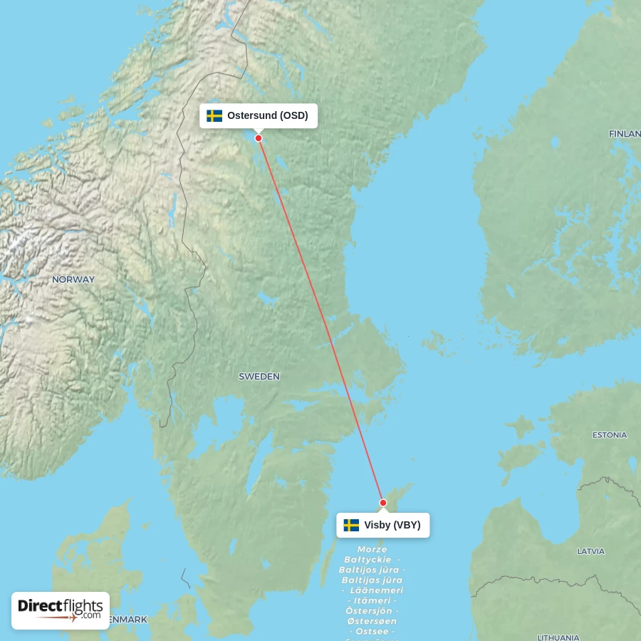 VBY - OSD route map