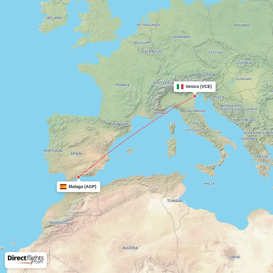 VCE - AGP route map
