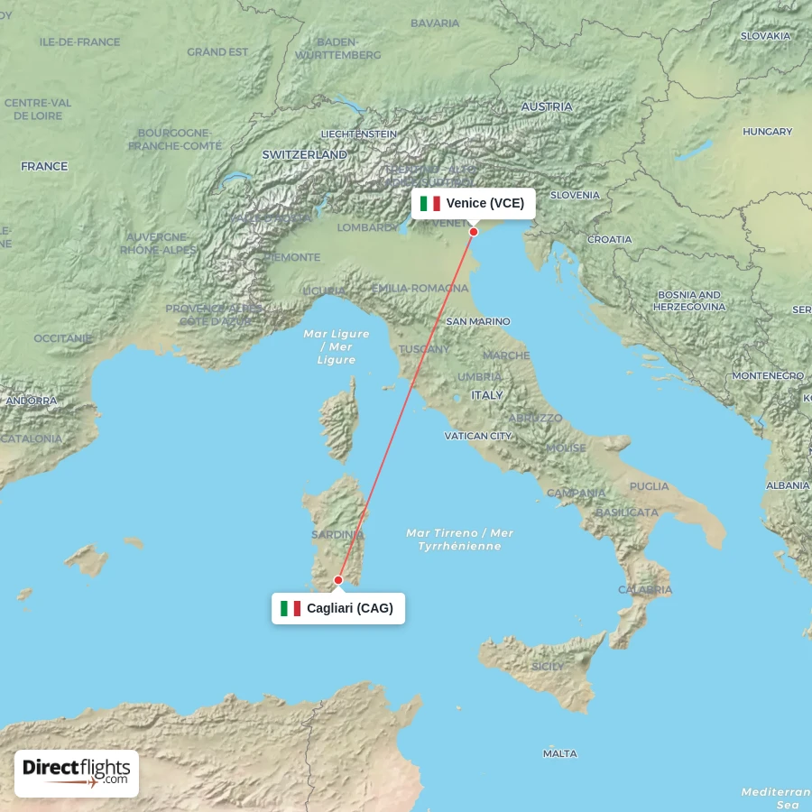 VCE - CAG route map