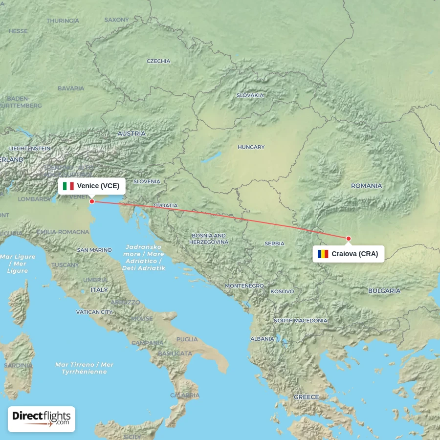 VCE - CRA route map