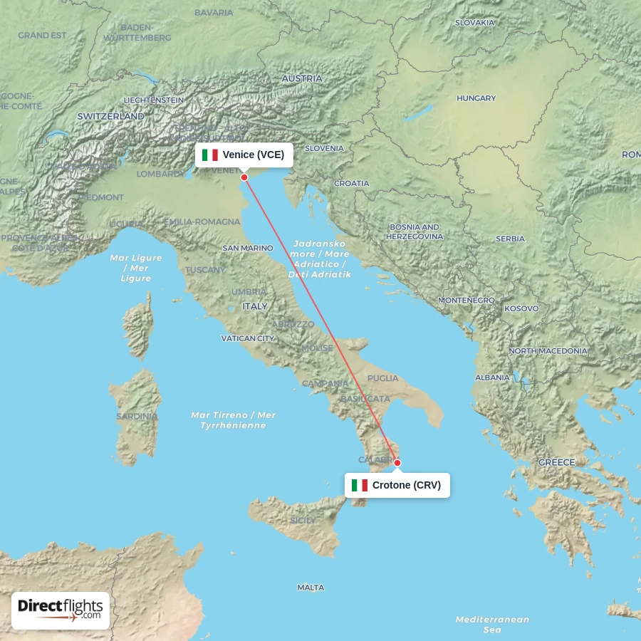 VCE - CRV route map