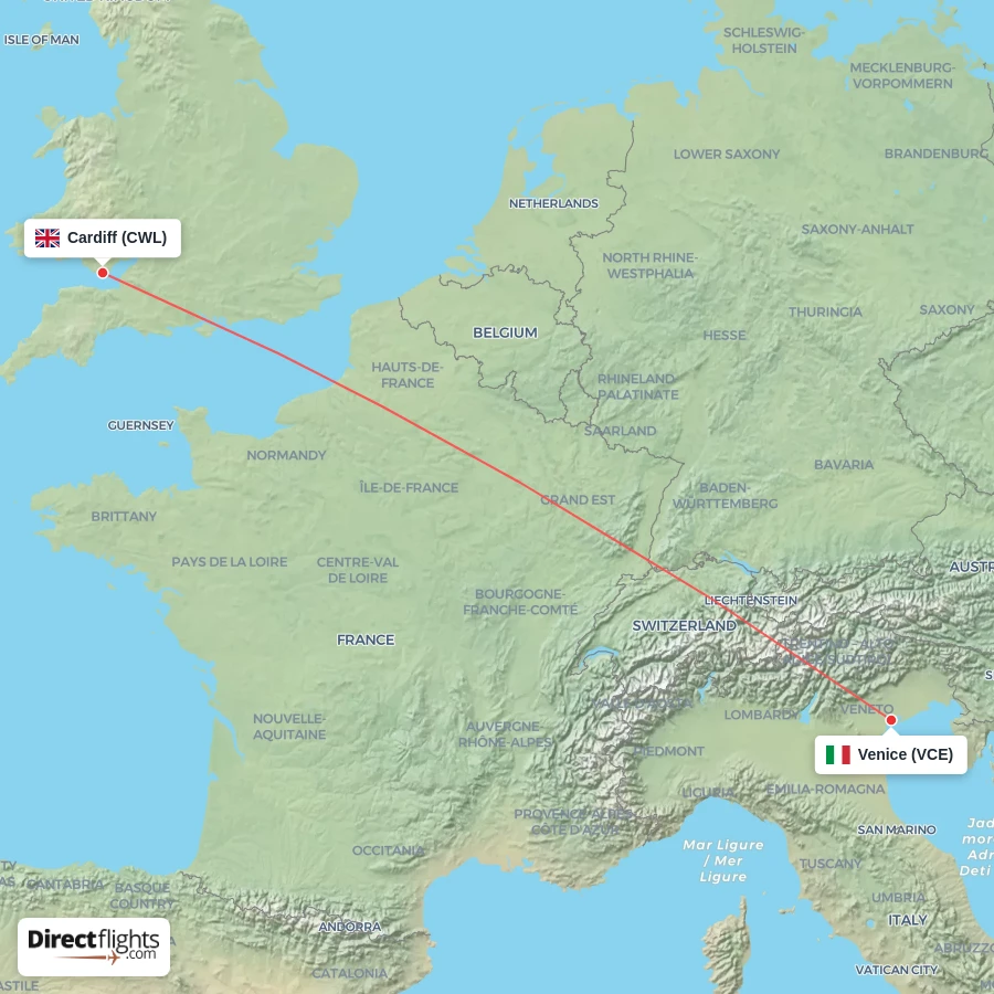 VCE - CWL route map
