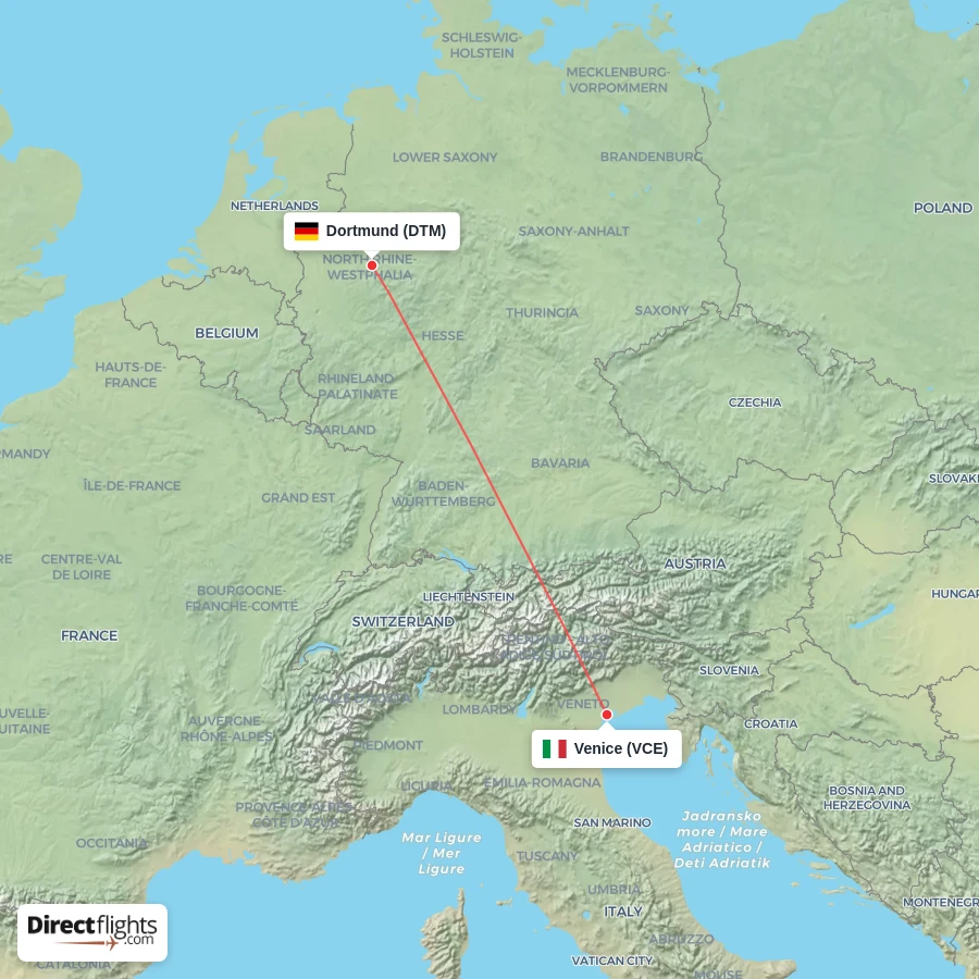 VCE - DTM route map