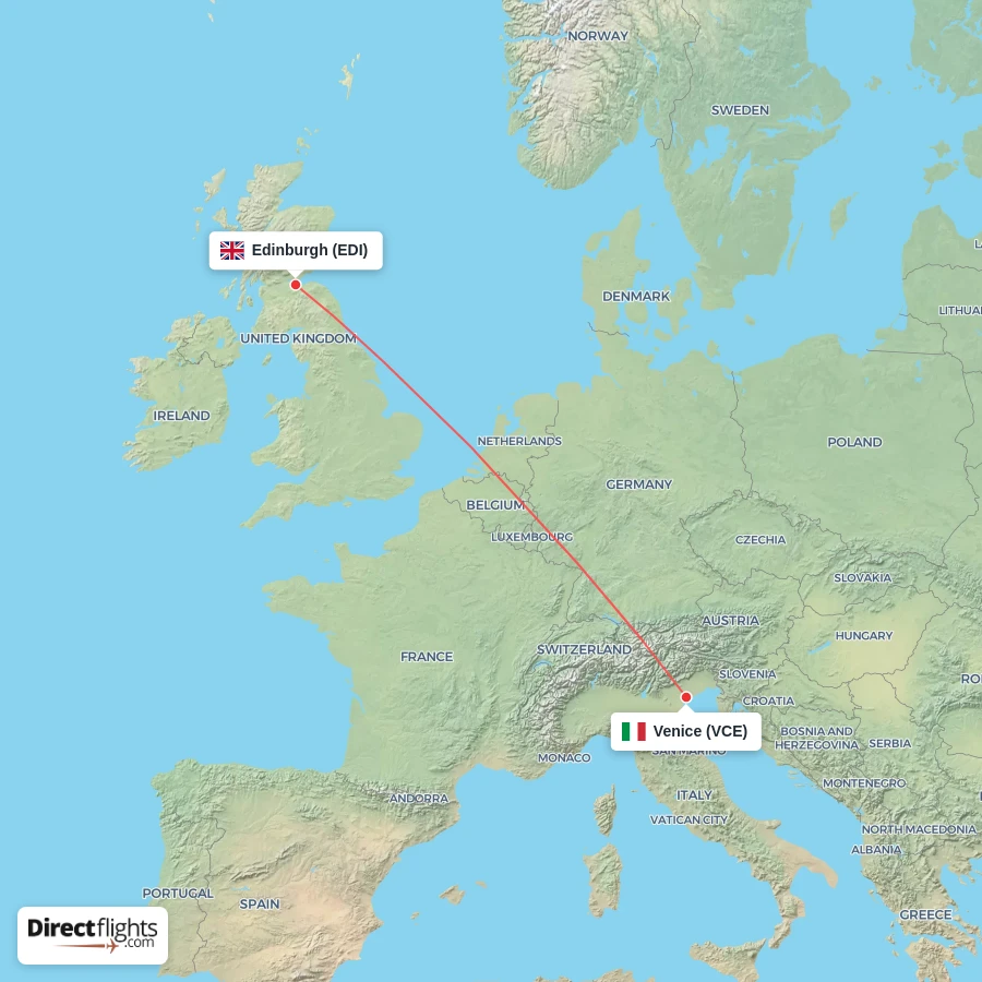 VCE - EDI route map