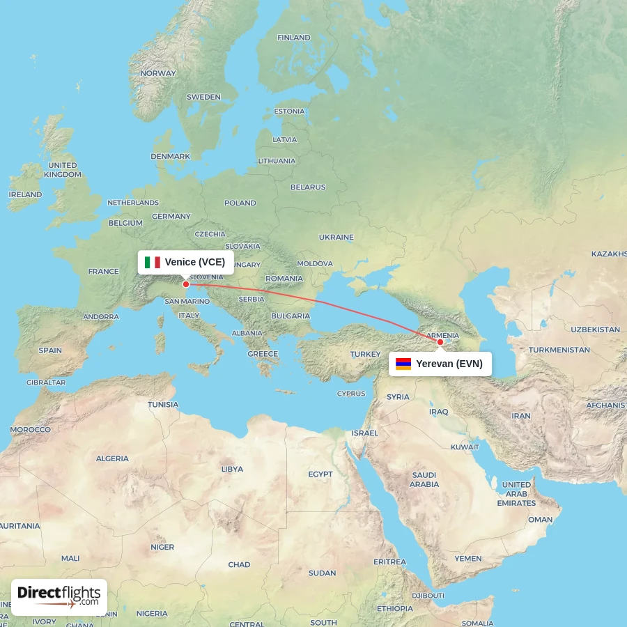 VCE - EVN route map