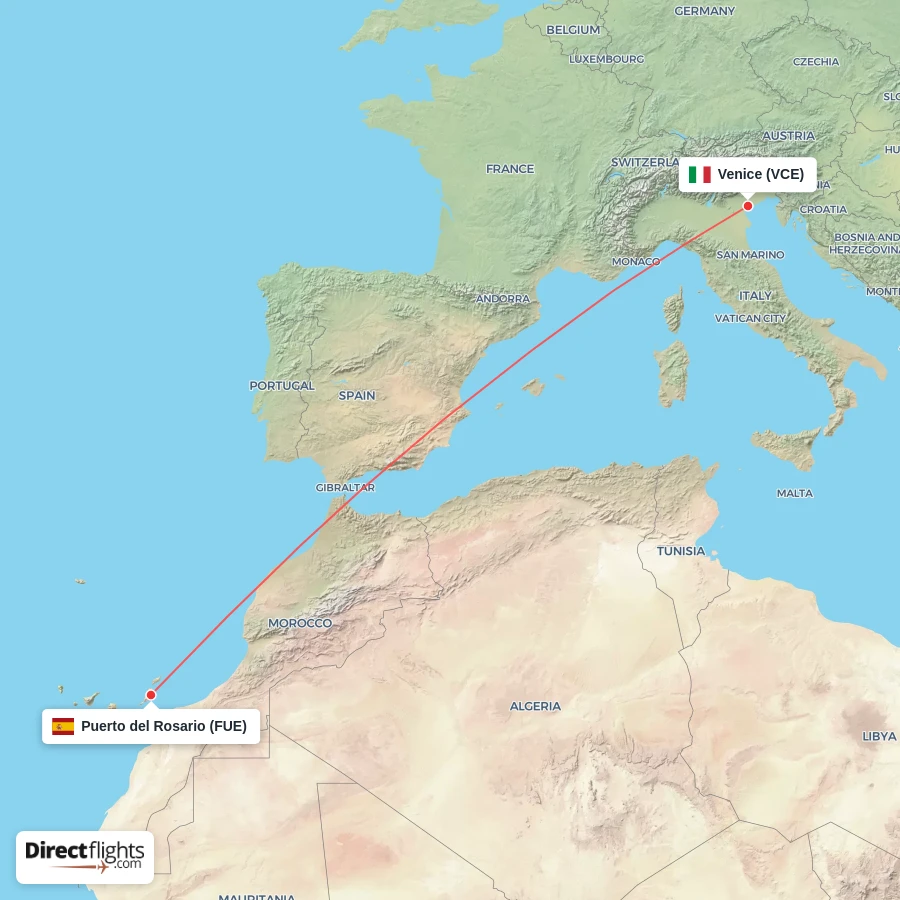 VCE - FUE route map