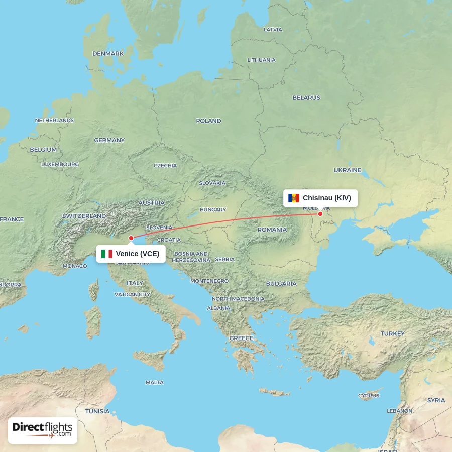 VCE - KIV route map