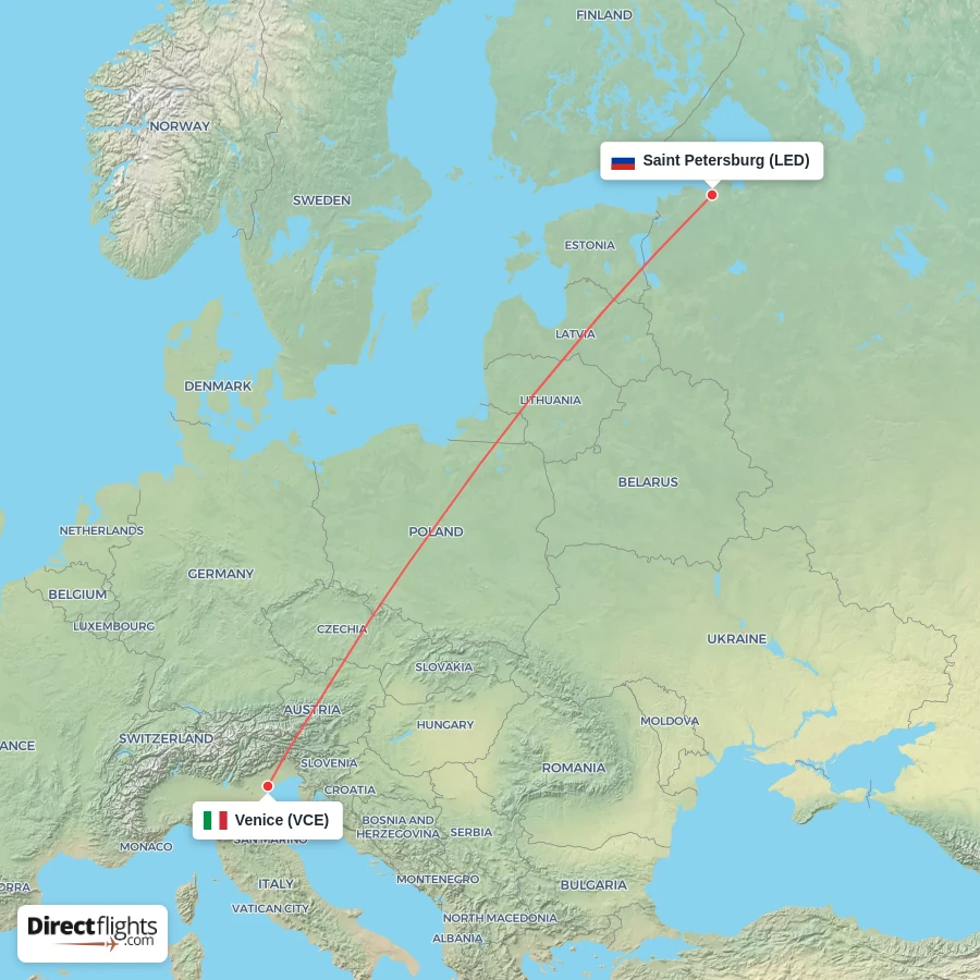 VCE - LED route map