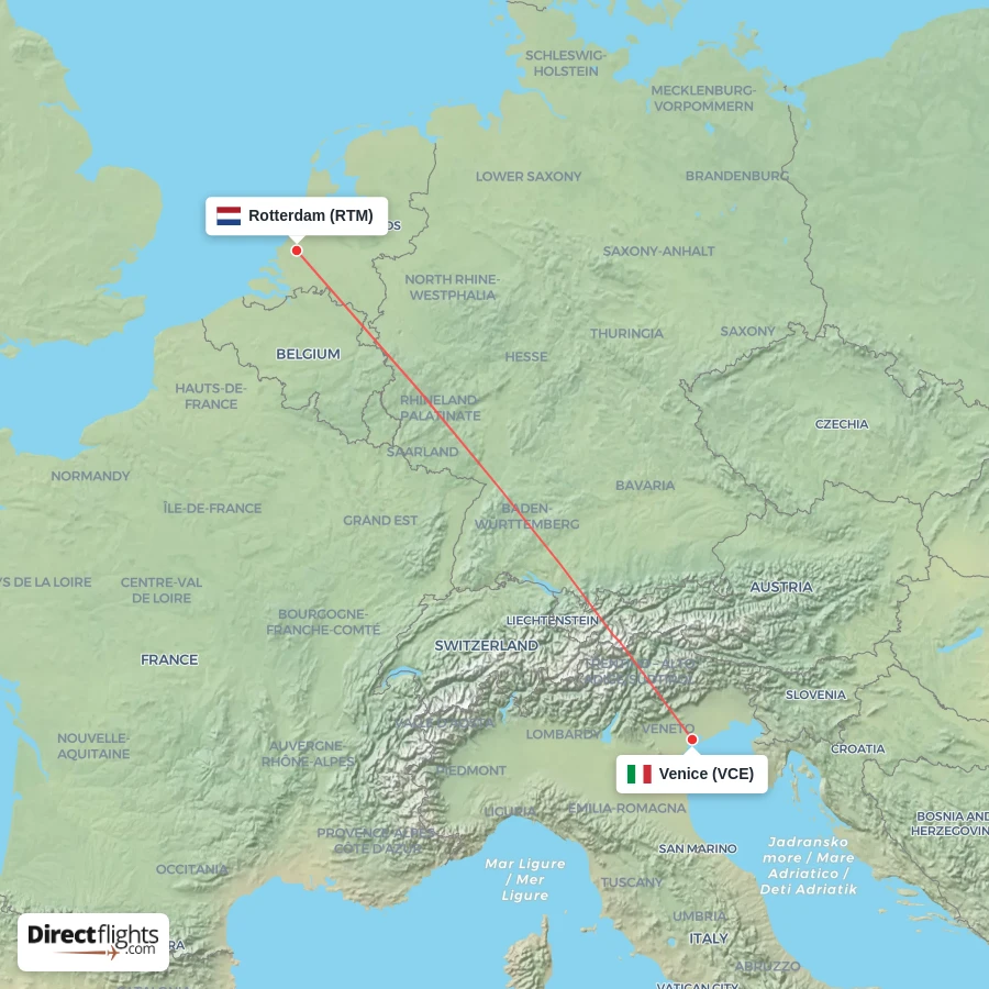 VCE - RTM route map