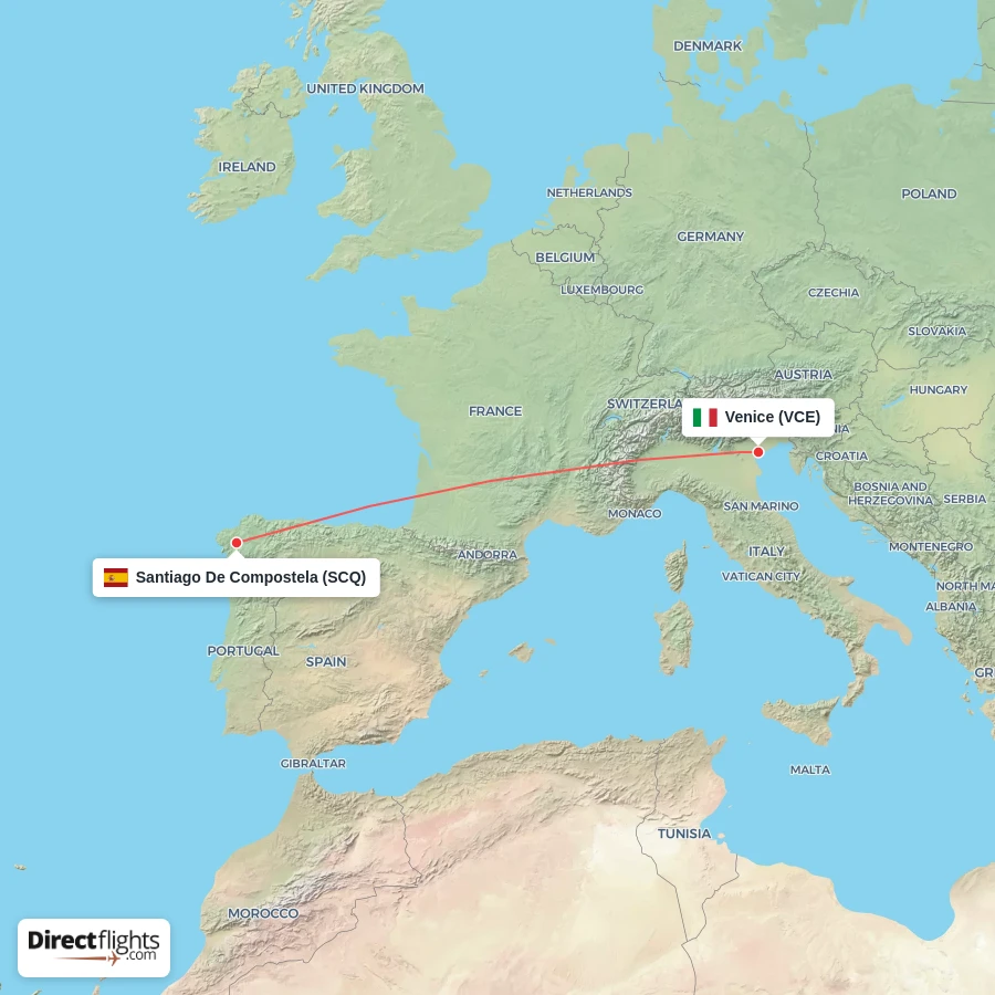 VCE - SCQ route map