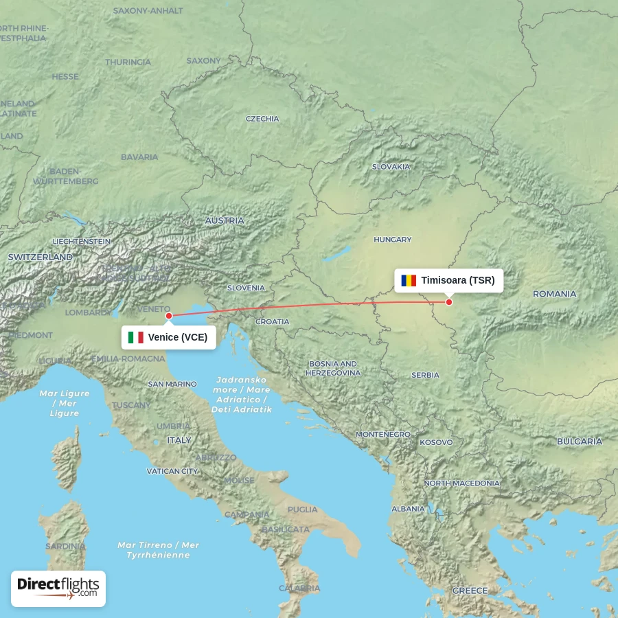 VCE - TSR route map