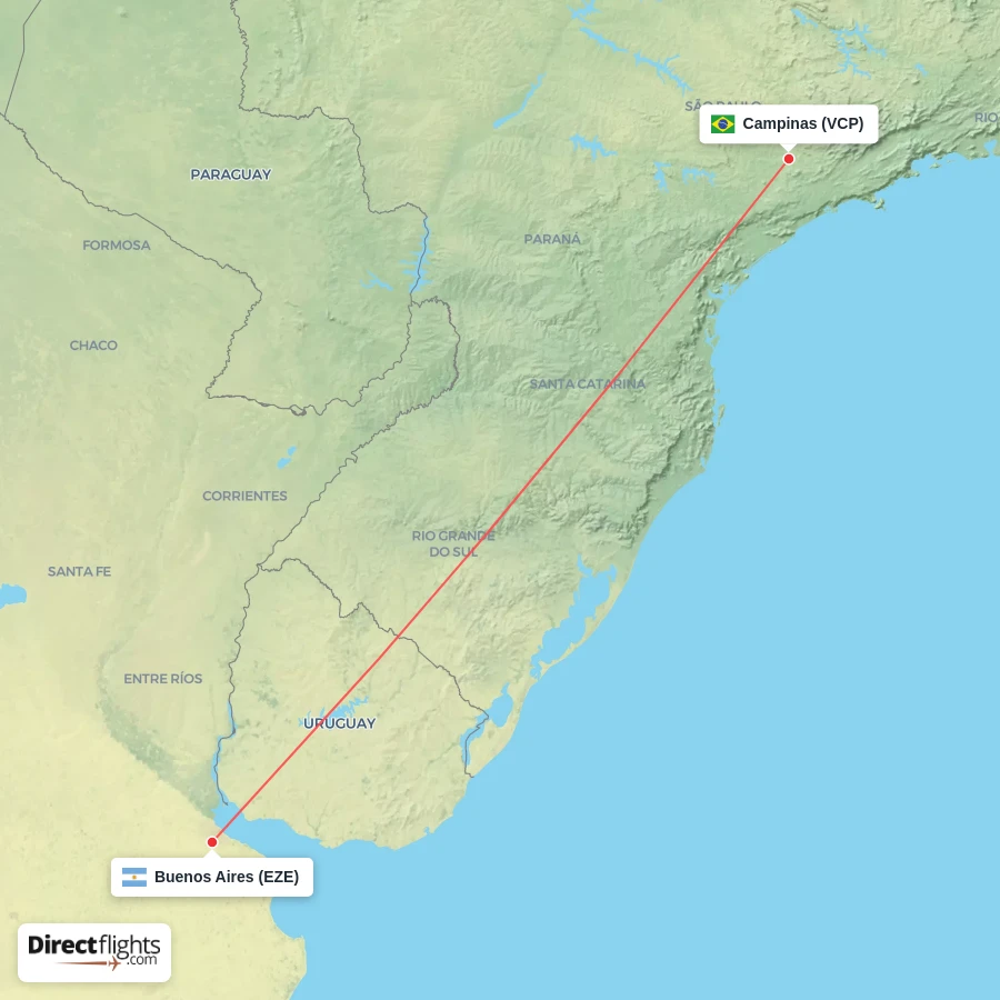 VCP - EZE route map