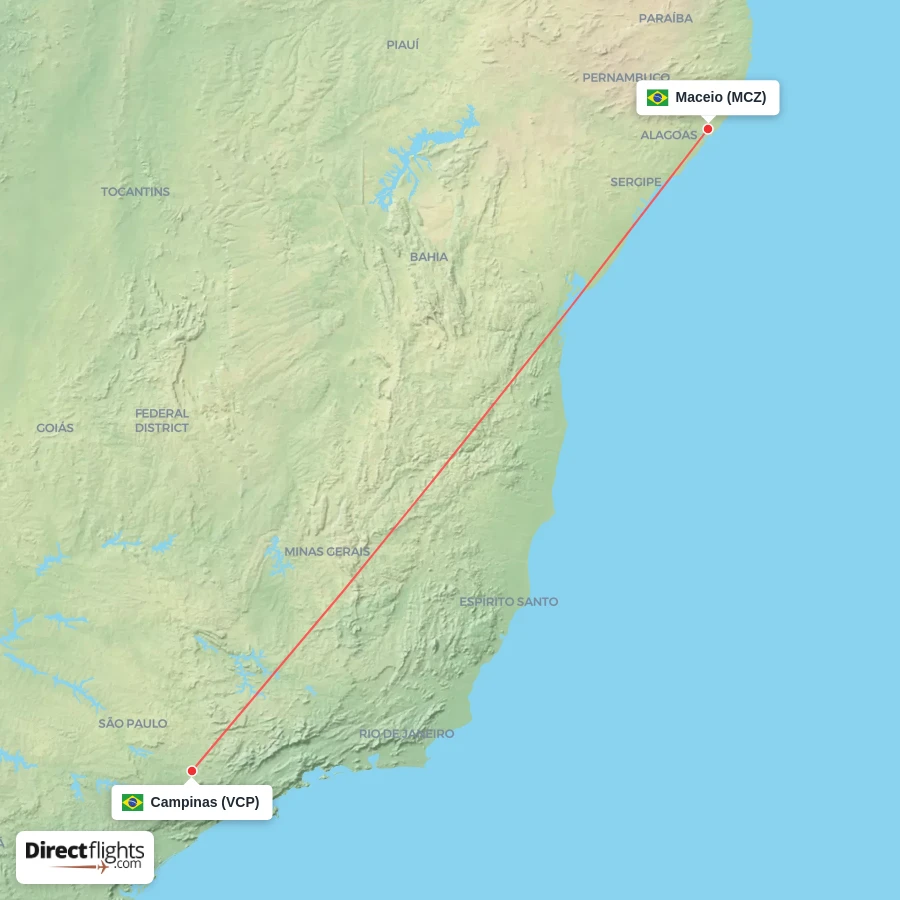 VCP - MCZ route map