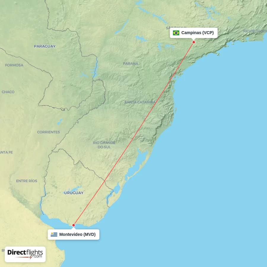 VCP - MVD route map