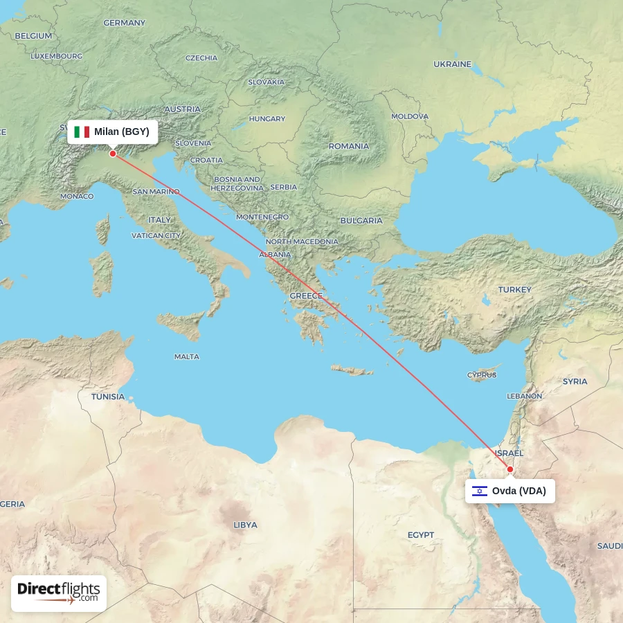 VDA - BGY route map