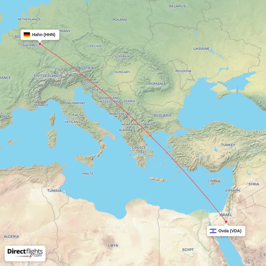 VDA - HHN route map