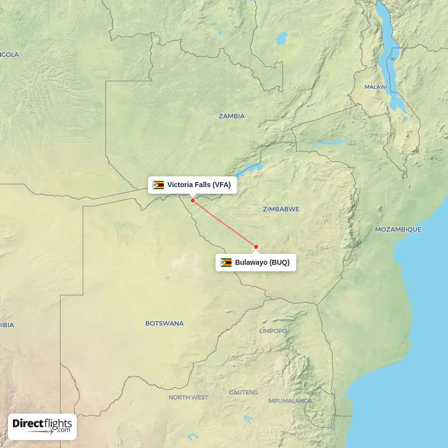VFA - BUQ route map