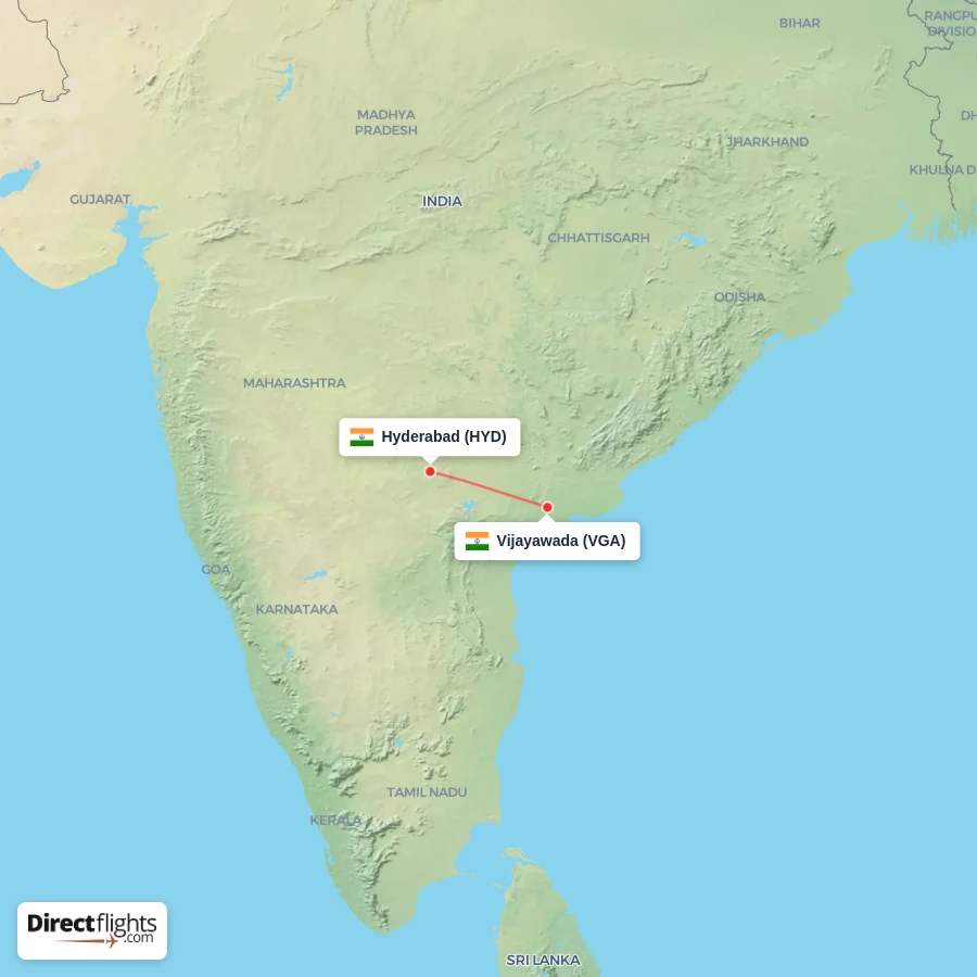 VGA - HYD route map
