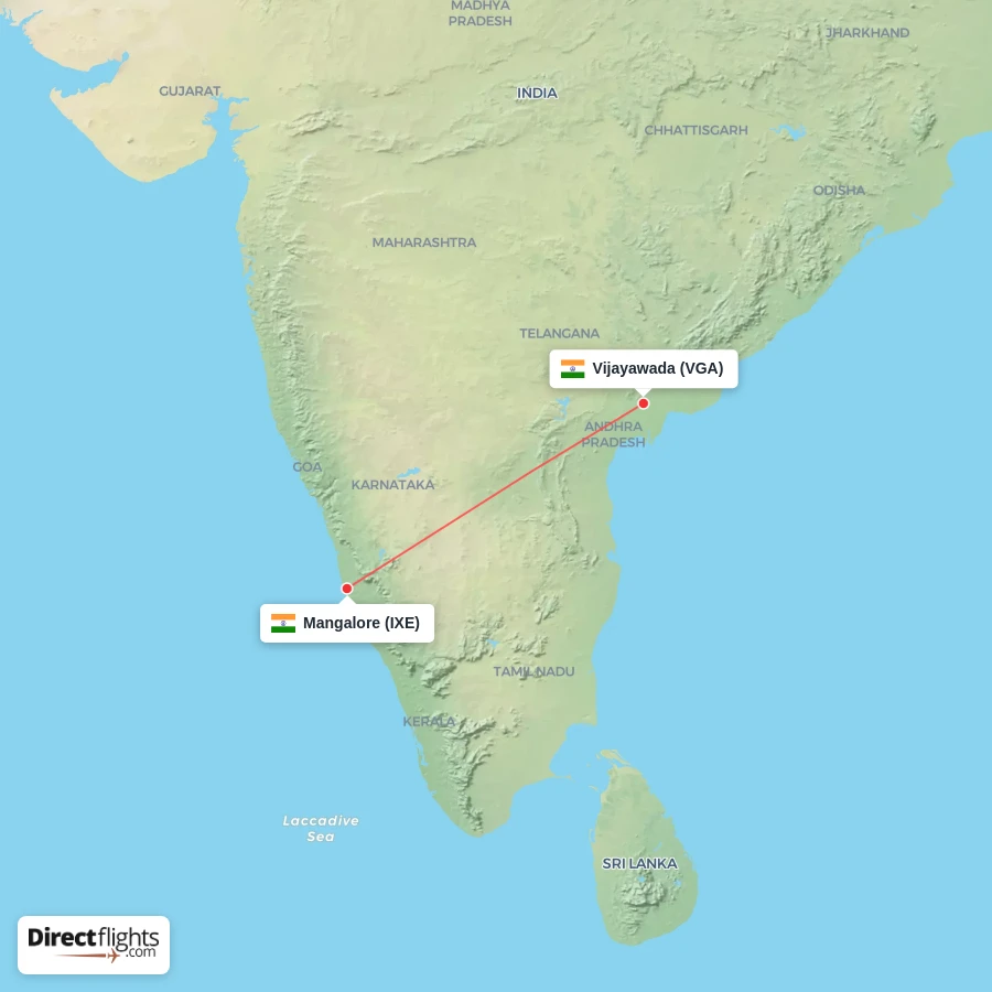 VGA - IXE route map
