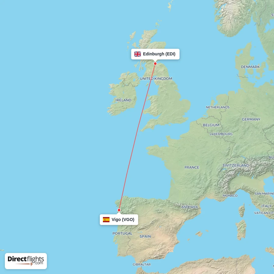 VGO - EDI route map