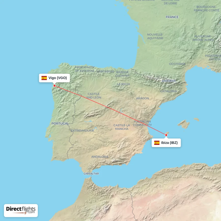 VGO - IBZ route map