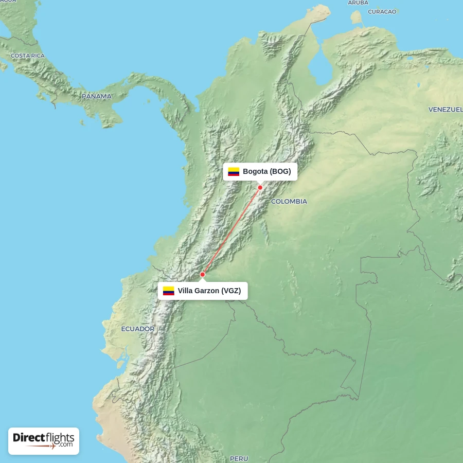VGZ - BOG route map