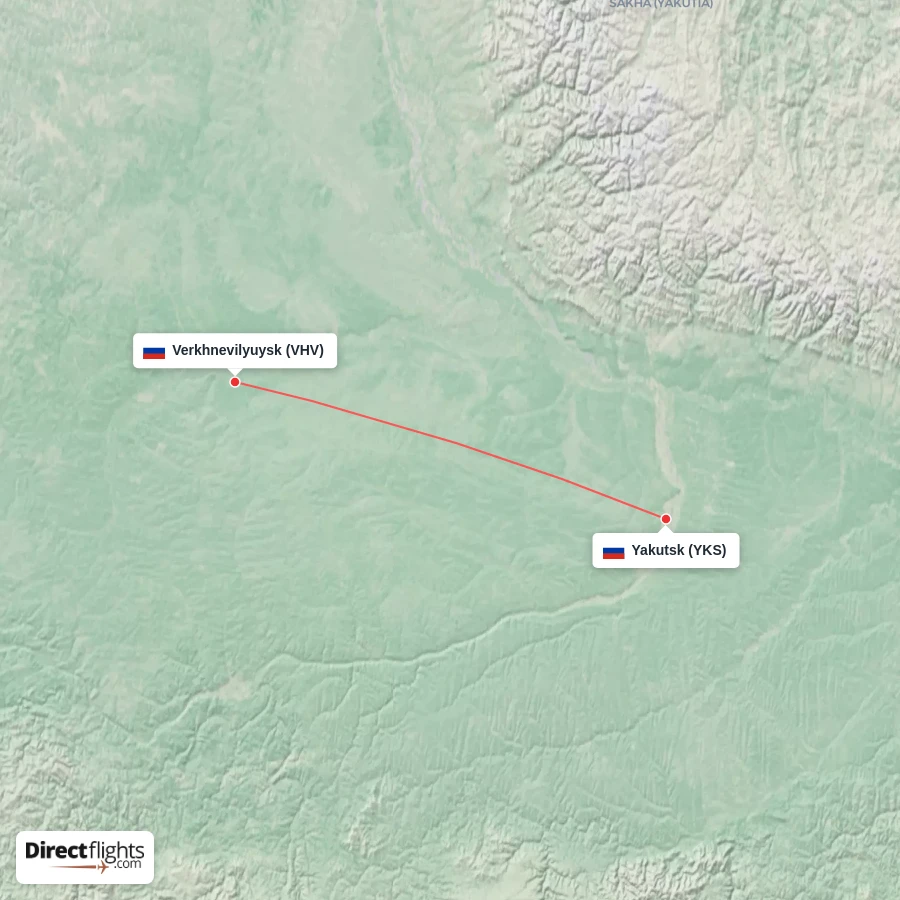 VHV - YKS route map