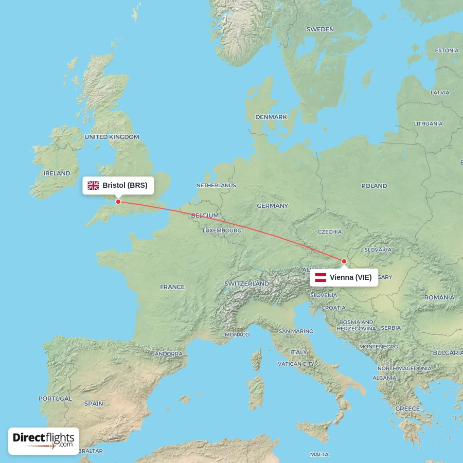 VIE - BRS route map