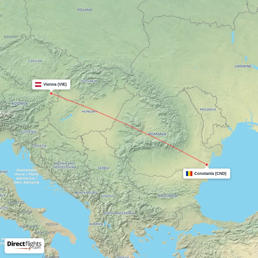 VIE - CND route map