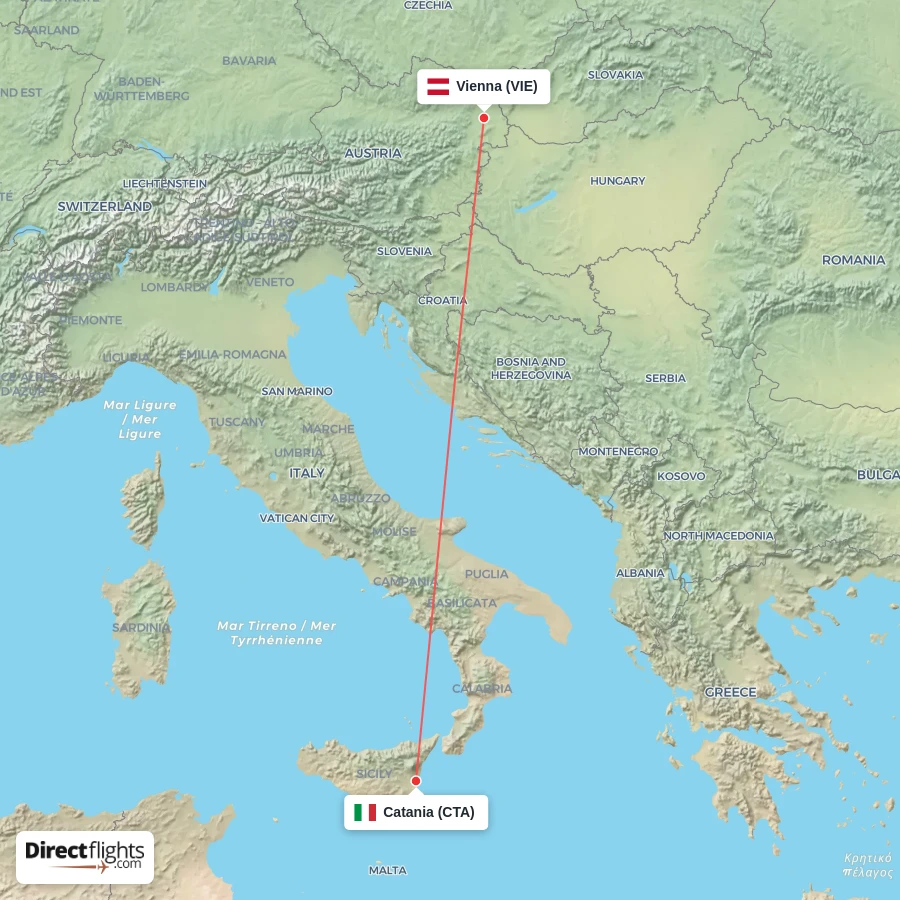 VIE - CTA route map