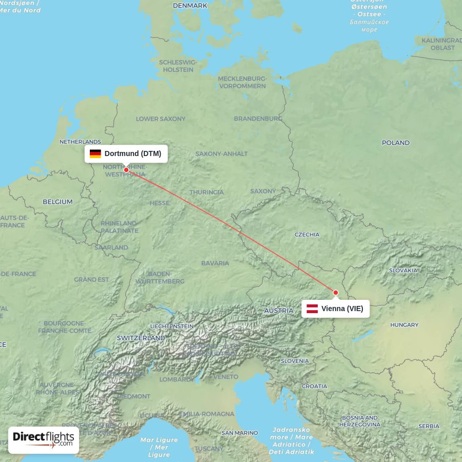 VIE - DTM route map