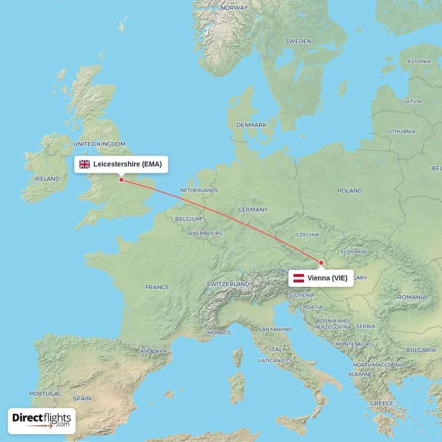 VIE - EMA route map