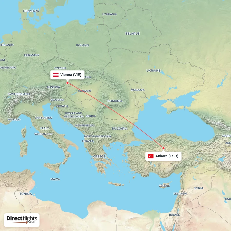 VIE - ESB route map