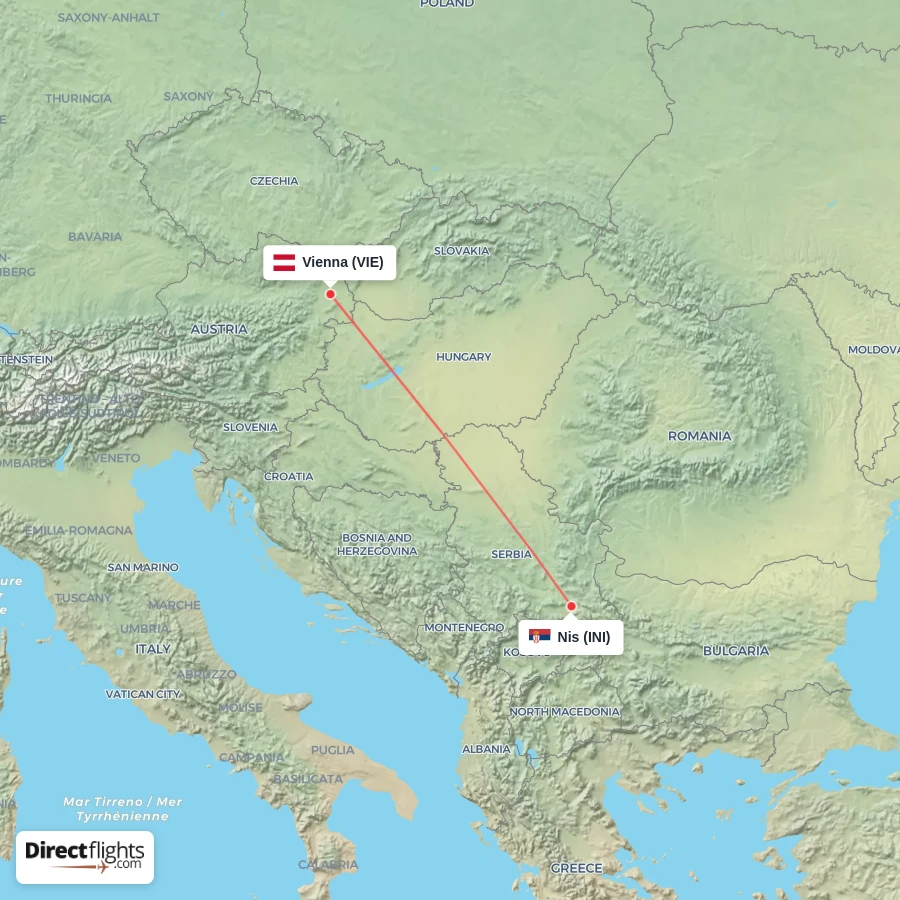 VIE - INI route map
