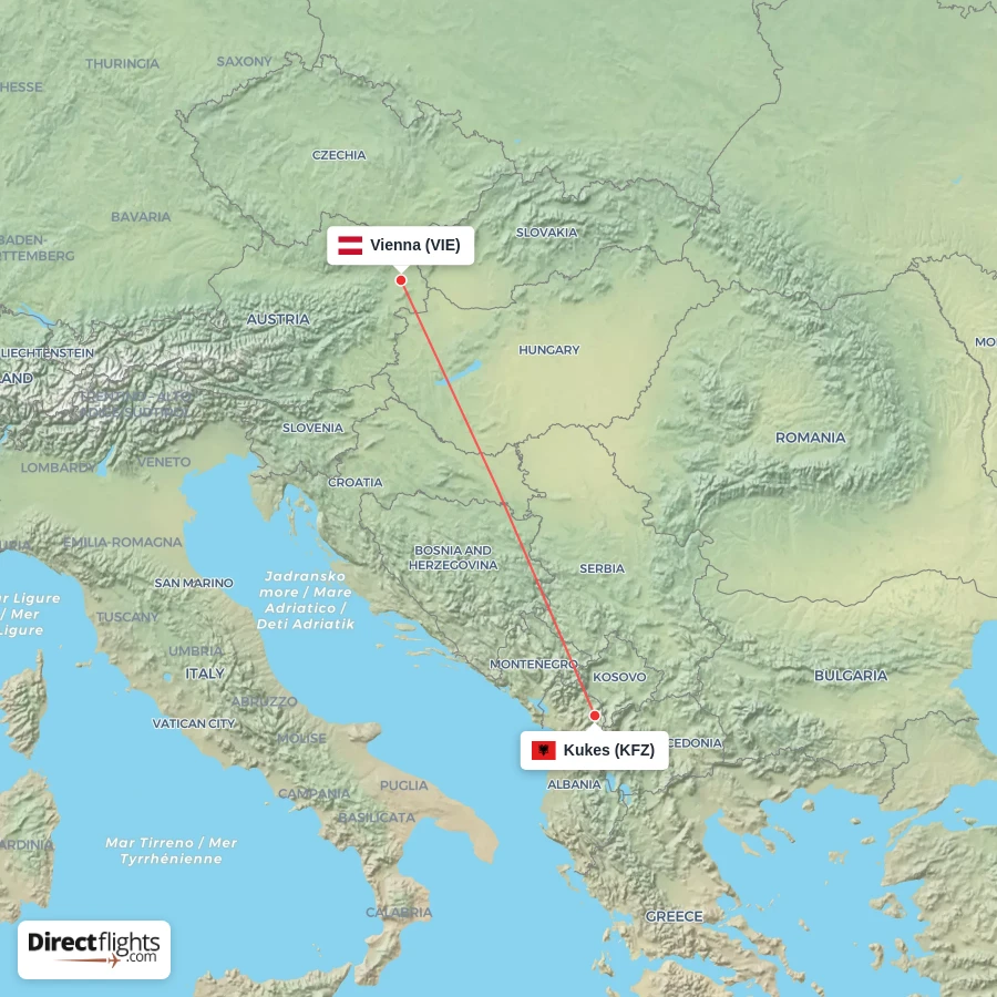 VIE - KFZ route map