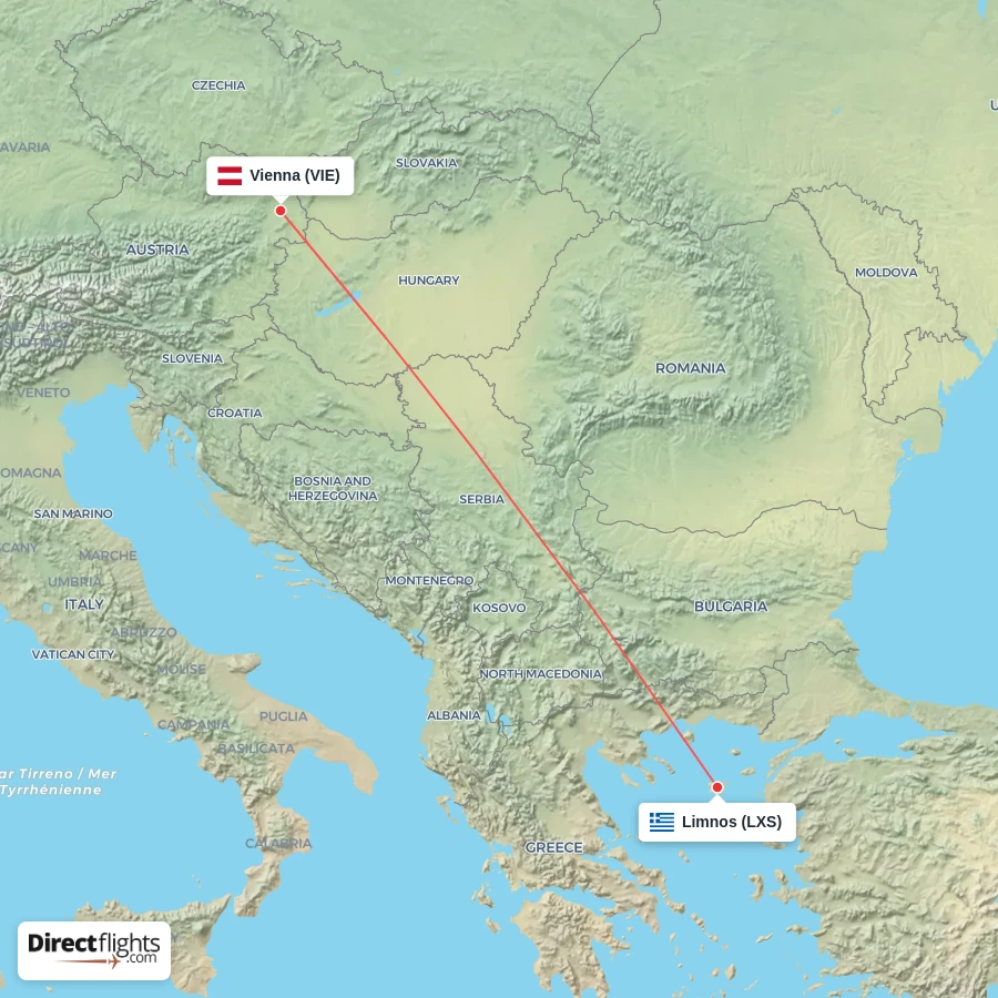 VIE - LXS route map