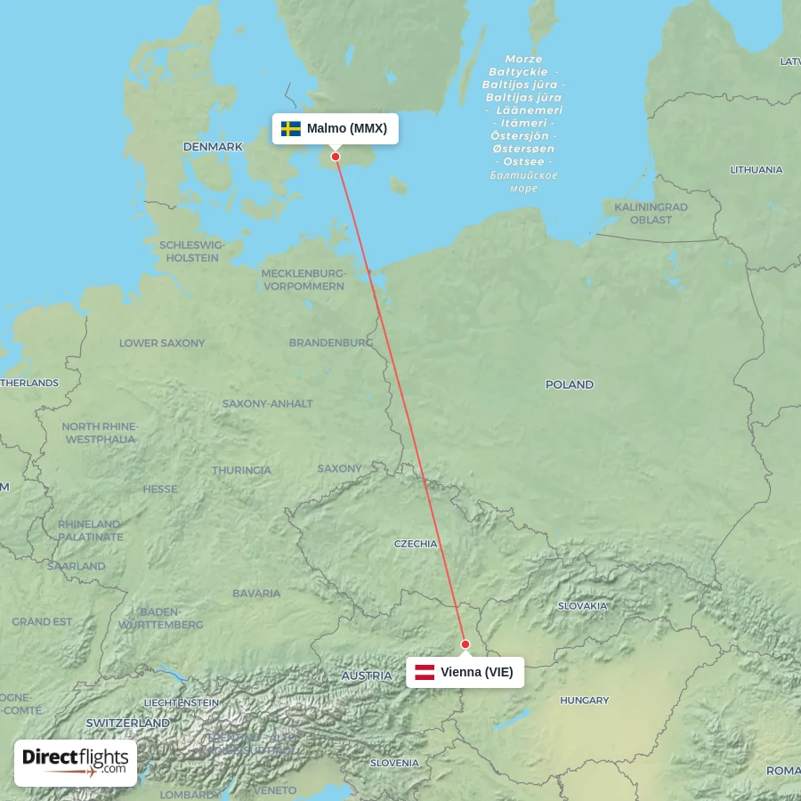 VIE - MMX route map