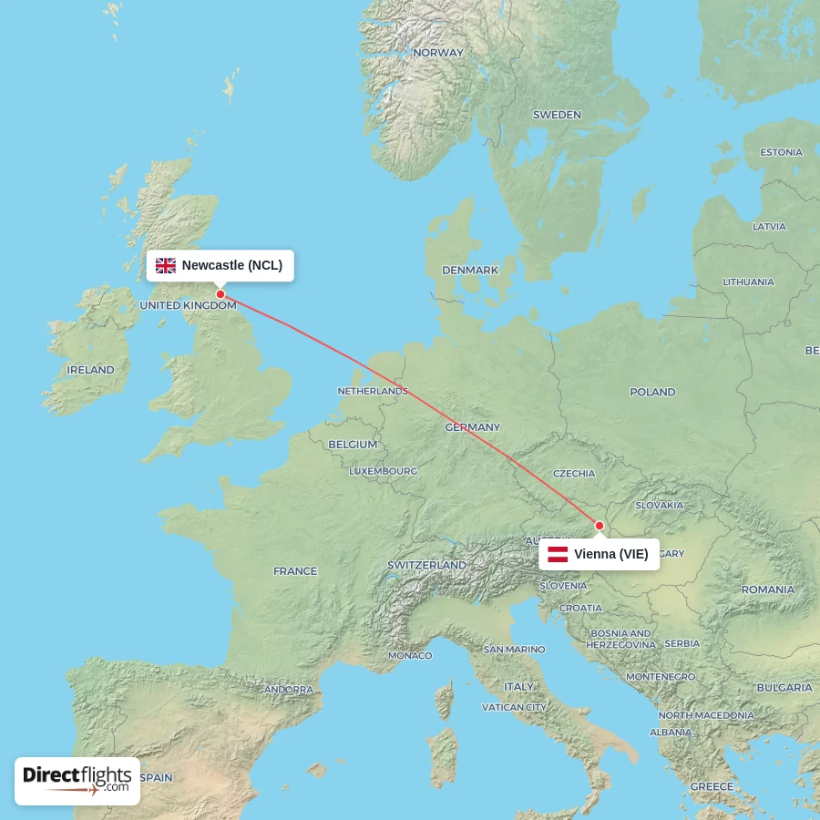 VIE - NCL route map