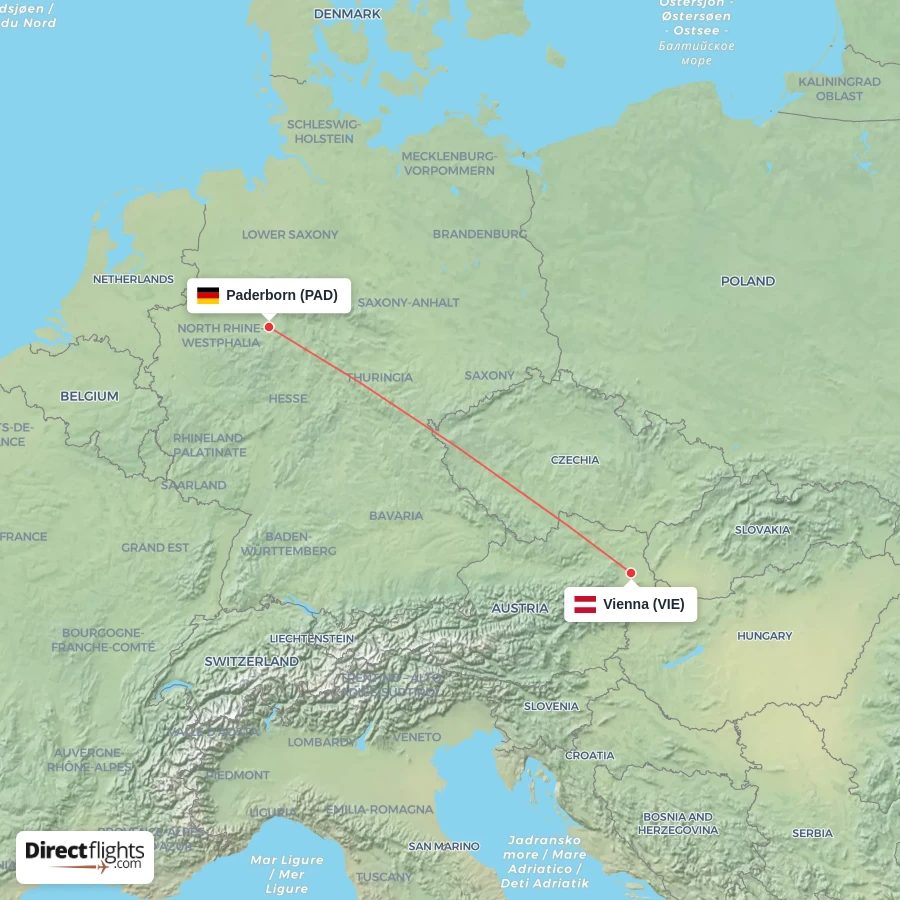 VIE - PAD route map